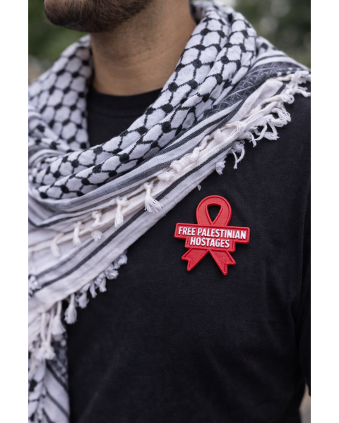 Free Palestine Hostages - Ribbon Pin Badge