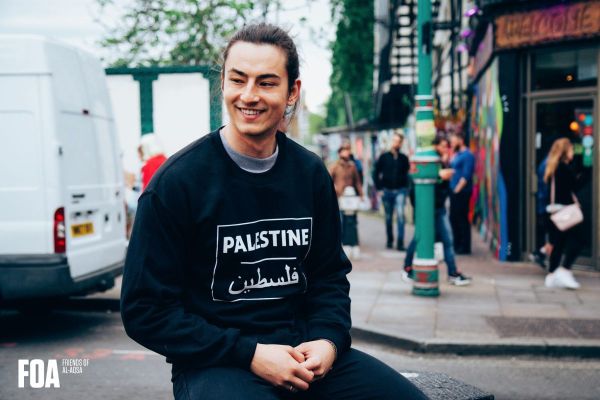 Palestine English / Arabic Jumper - Black (Large only)