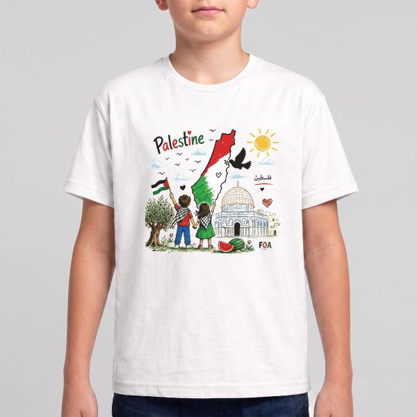 Children - Daytime in Palestine - White T-Shirt