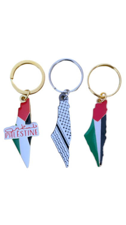 Palestine Map Key Rings
