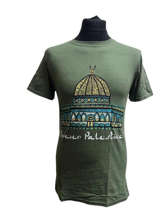 Dome of the Rock - Forever Palestine - Adult - T-shirts-Dark Green-Small