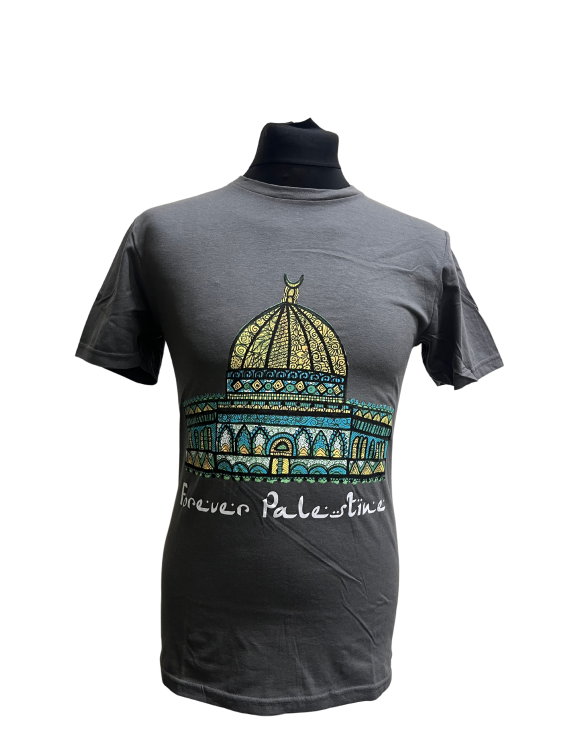 Dome of the Rock - Forever Palestine - Adult - T-shirts-Grey-Small