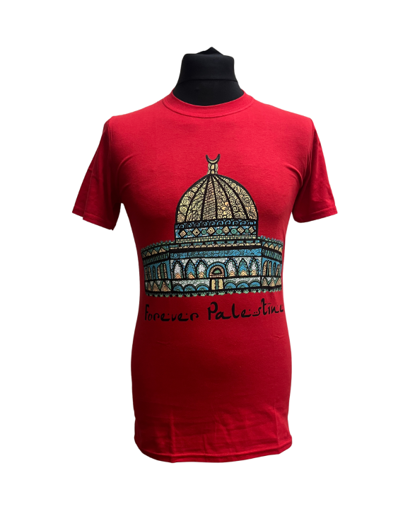 Dome of the Rock - Forever Palestine - Adult - T-shirts-Red-Small