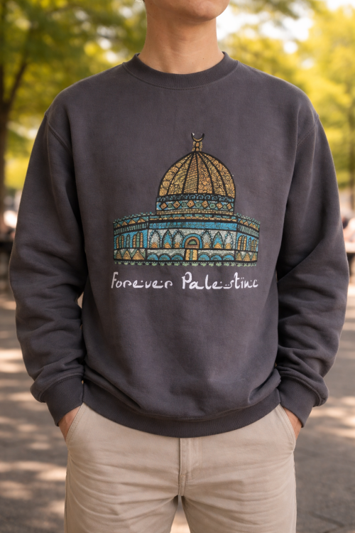 Dome of the Rock - Forever Palestine - Jumper-Grey-Small