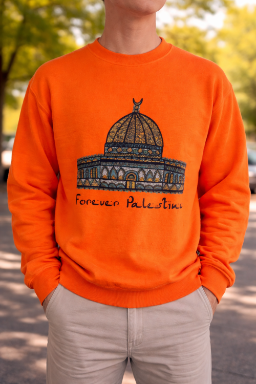 Dome of the Rock - Forever Palestine - Jumper-Orange-Medium