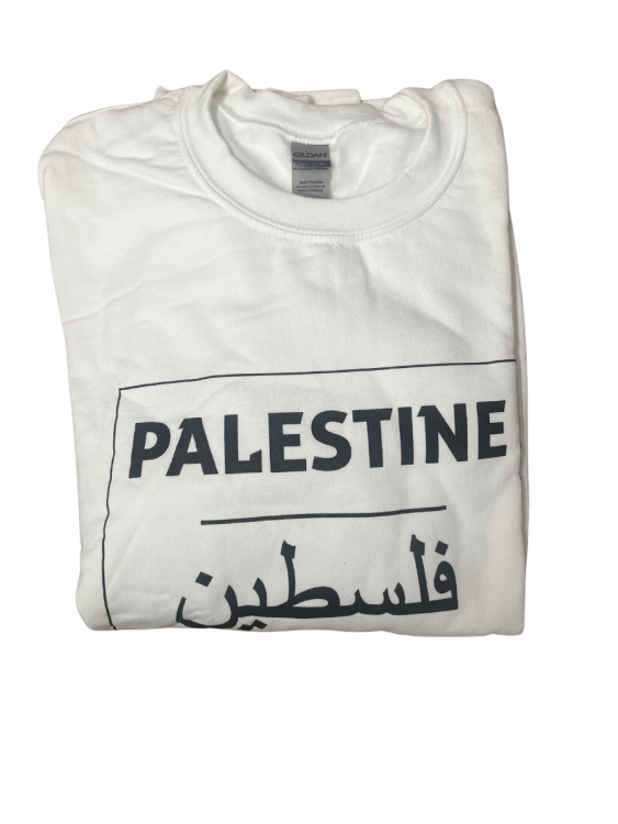 Palestine English / Arabic Jumper White XXL