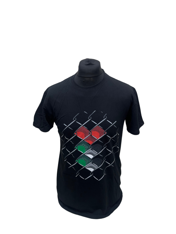 Fenced Palestine Flag - Adult T-Shirt