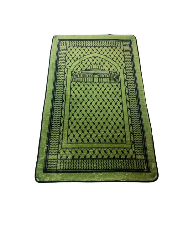 Luxury Thick - Dome of the Rock Prayer Mat-Green