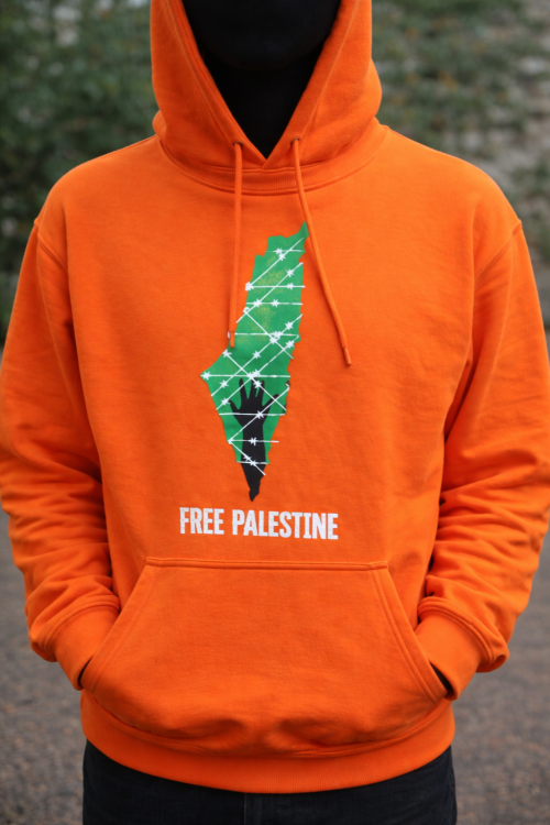 Hand on a Map - Adult - Hoodie-Orange-X Large