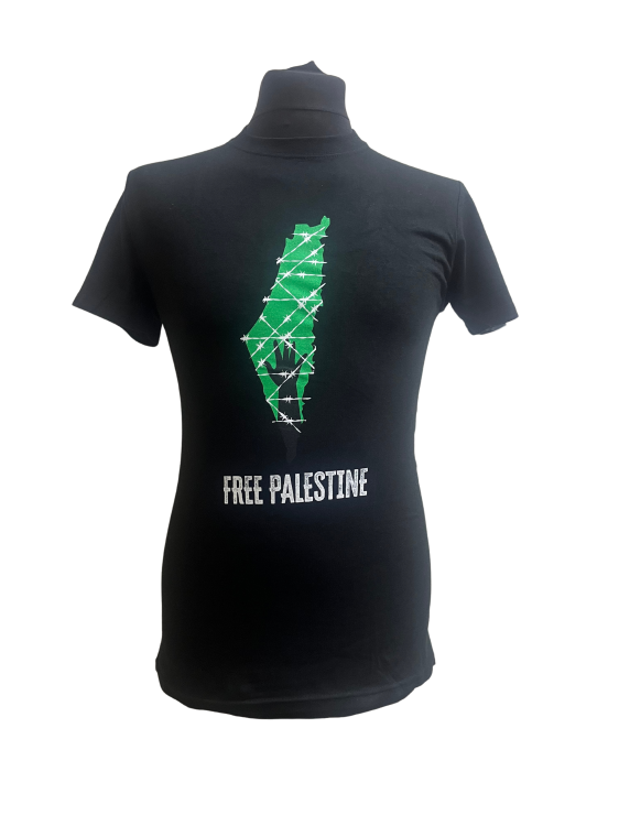Free Palestine - Hands off Palestine - Adult T-Shirt-Black-Small