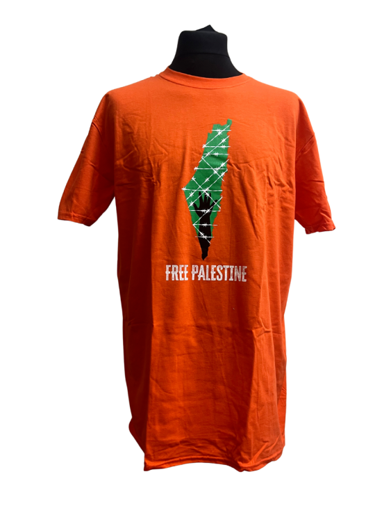 Free Palestine - Hands off Palestine - Adult T-Shirt-Orange-X Large