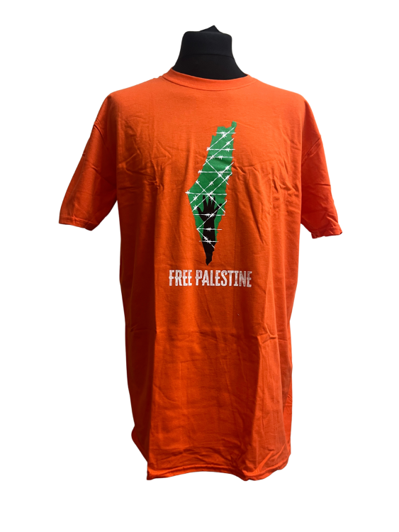 Free Palestine - Hands off Palestine - Adult T-Shirt-Orange-X Large