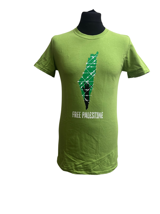 Free Palestine - Hands off Palestine - Adult T-Shirt-Green-Small