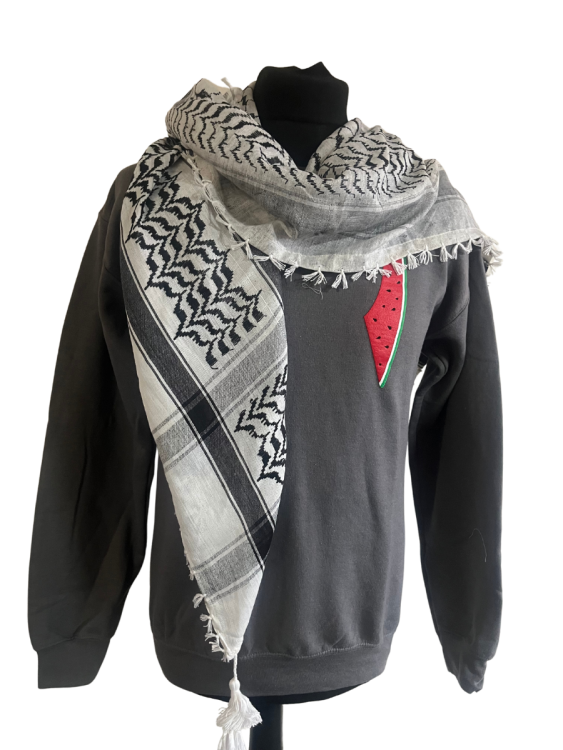 Palestinian Kuffiyah - Traditional Black and White