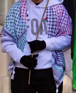 Made in Palestine Keffiyeh - Palestinian flag colours (Kuffiyah)