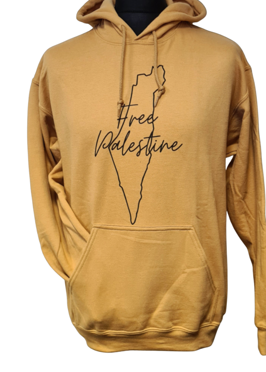 Free Palestine - Map Outline - Hoodie-Sand-Small
