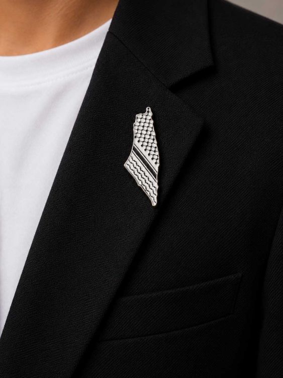 Large Keffiyeh Map Badge