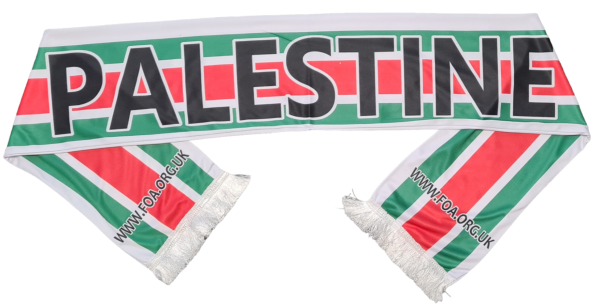 Palestine Flag Football Neck Scarf-White