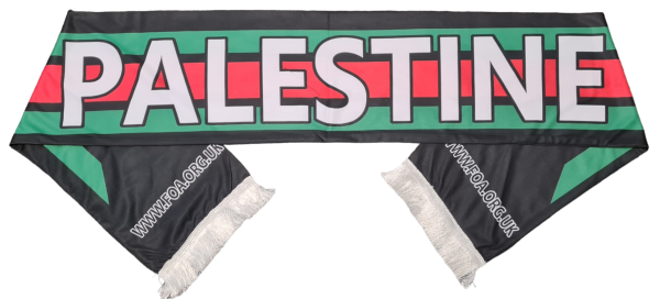 Palestine Flag Football Neck Scarf-Black