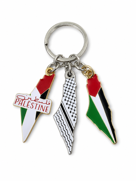 Palestine Map Key Rings