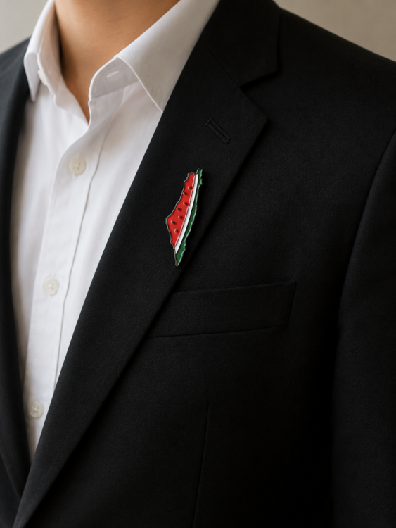 Watermelon Palestine Map Badge