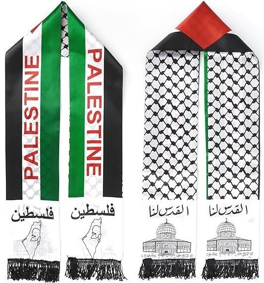 Palestine Flag Silk Neck Scarf