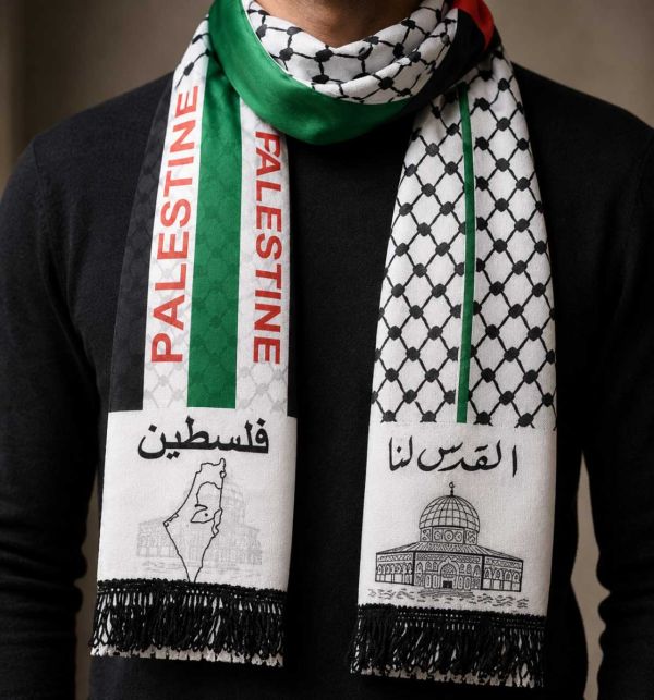 Palestine Flag Silk Neck Scarf