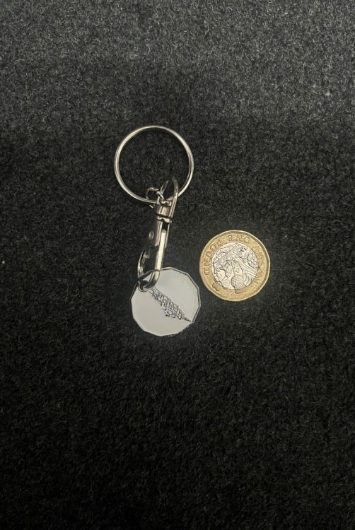 Trolley Coin Key Chain with Names of Original Palestinian cities