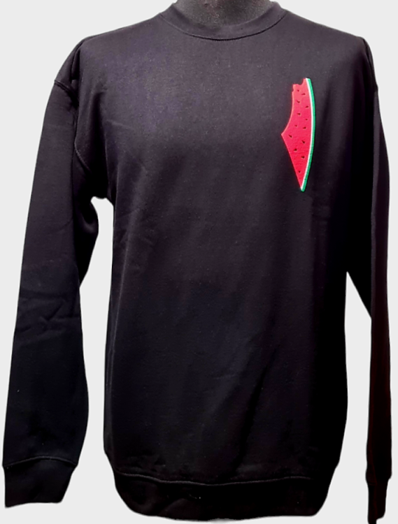 Watermelon Map - Adult Jumper-Black-Medium