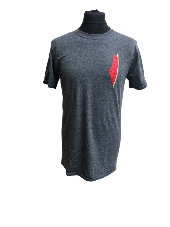 Palestine Watermelon Adult T-Shirt-Dark Grey-Small