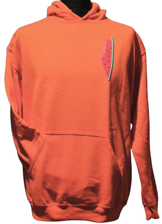 Watermelon Map - Adult Hoodie-Orange-Medium