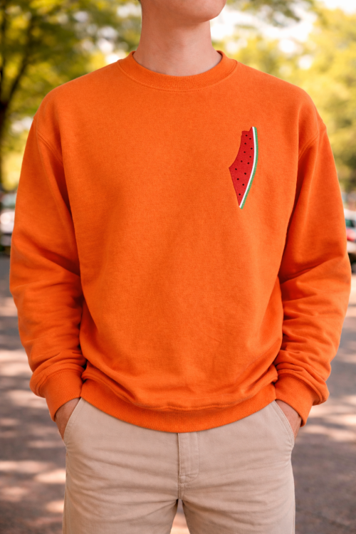 Watermelon Map - Adult Jumper-Orange-Medium