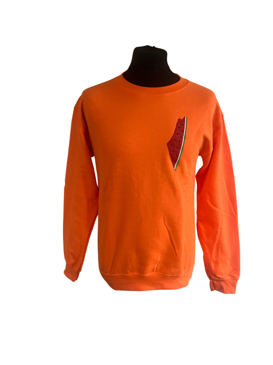 Watermelon Map - Adult Jumper-Orange-Small