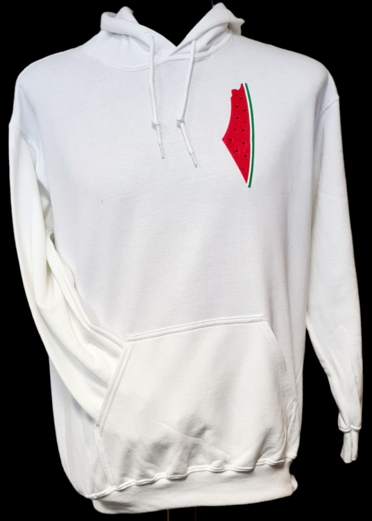Watermelon Map - Adult Hoodie-White-XX Large